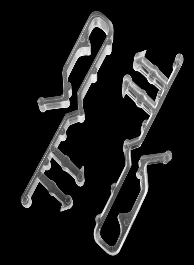 AXLIZER 20pcs Plastic Valance Clips, Transparent Plastic Curtain Clip, Hidden Faux Wood Blind Valance Clips for Vertical Blinds - Image 2